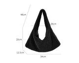 Lkblock Winter Lambswool Shoulder Bag Fluffy Faux Fur Bags for Women Soft Plush Designer Handbag Large Warm Armpit Bag Lady Tote Clutch