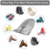 Lkblock 5-15PCS Travel Shoe Bag Large Portable Drawstring Shoes Storage Bags Non-Woven Dustproof Pouch Space Saving Organizer for Shoes