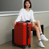 Lkblock Travel Suitcase on Wheels Fashion Large Capacity Combination Lock Suitcase Student Zipper lightweight Rolling Luggage Case