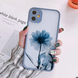 Lkblock Luxury Vintage Rose Flower Phone Case for iPhone 7 8 Plus SE2 X XR XS MAX 12 13 14 11 15 Pro Max Black Back Shockproof Covers