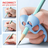 Lkblock Soft Silicone Pencil Holder Solid Color Children Writing Training Correction Device Student Stationery School Supplies Kids Gift