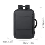 Lkblock Men Large Capacity Backpack USB Charging Male Laptop Bagpack Waterproof Business Travel Back Pack Luggage Bag Mochila