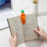 Lkblock 1Pcs Cute Cartoon Carrot Bookmarks Book Holder Binder Index Divider Reading Auxiliary Tools Student Stationery School Supplies