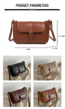 Lkblock Fashion Retro Versatile Small Square Bag New PU Buckle Zipper Designer Commuter Style Single Shoulder Crossbody Bag