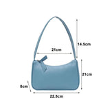 Lkblock Bag Women Retro Handbag PU Leather Shoulder Totes Underarm Vintage Top Handle Bag Female Small Subaxillary Bags Clutch