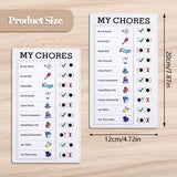 Lkblock 1 PC Kids Chore Chart with 5 Pcs Blank Card,Plastic Checklist Board with Detachable Cardstock to Do List for Routine Planning