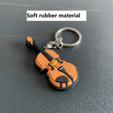 Lkblock Hot Sale Metal Hiphop Rock Y2K Guitar Keychain With Star Heart Cool Fashion Punk Harajuku Music Keyring Bag Pendant Accessories