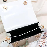 Chic Geometric Embroidered Square Bag: Mini Fashion Statement