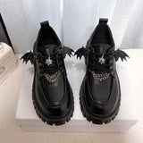 Lkblock Metal Chain Platform Lolita Gothic Shoes Woman Spring College Style Patent Leather Pumps Women Japan School Uniform Shoes