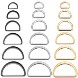 Lkblock 10pcs D-Shaped Buckle D Ring Connection Alloy Metal Silver Gold For Shoes Bags Backpack Buckles DIY Accessory 15/20/25/30/40mm