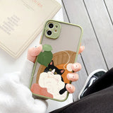 Lkblock Various Style Cat Phone Case For iPhone 16 15 13 12 11 14 Pro Max Mini 14 Plus shell SE2 8 7 Plus X XS XR Shockproof Back Covers