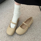 Lkblock 2024 New Women Flats Fashion Round Toe Shallow Mary Jane Shoes Soft Casual Ballet Shoes Low Heel Single Shoes Zapatos De Mujer