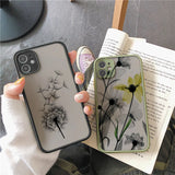 Lkblock Simple daisy flower Phone Case For iPhone 15 13 12 11 Pro Max 14 Plus 12 13 Mini XS X XR 7 8 Plus SE 2020 Shockproof Back Covers