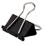 Lkblock 10pcs/set Black Binder Clips Foldback Metal Paper Clips Notes Letter Paper Document Grip Clamps Office School Binding Supplies