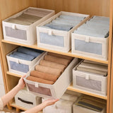 Lkblock Visible Wardrobe Storage Organizers Cabinet Drawer Clothes Storage Box for T-Shirts Jeans Underwear Pants Organizer Box