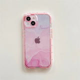 Lkblock Super Shockproof Gradient Marble Bumper Phone Case For iPhone 14 11 12 13 15 Pro XS Max X XR Clear Soft Silicone Back Cover Case