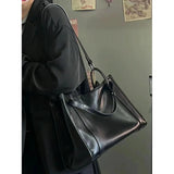 Lkblock Women Tote Bags Fashion New Design PU Large Capacity Bolsas Femininas Solid Korean Style Commute Shoulder Bolso Mujer