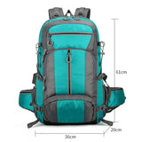 Lkblock Large-capacity Waterproof Wear-resistant Reflective Strip Travel Backpack Outdoor Hiking Skiing Mountaineering Sports Backpacks