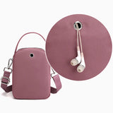 Lkblock Women's Single Shoulder Bag Fashion Bags High Quality Durable Fabric Female Mini Handbag Phone Pack Zipper Cross-body Backpack