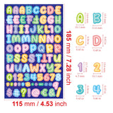 Lkblock 6Pcs Glitter 26 Letter Number Stickers Cartoon Initial Alphabet Paster Album Scrapbooking Phone DIY Decoration Stationery