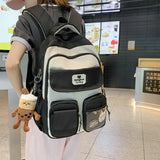 Lkblock Fashion Girls Cute Design Bookbag Student Kawaii Shoulder Bag Travel Rucksack Women Laptop Mochila Teens Schoolbag Backpack