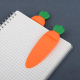 Lkblock 1Pcs Cute Cartoon Carrot Bookmarks Book Holder Binder Index Divider Reading Auxiliary Tools Student Stationery School Supplies