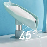 Lkblock 2pcs Drain Soap Holder Leaf Shape Soap Box Suction Cup Tray Drying Rack for Shower Sponge Container Kitchen Bathroom Accessories