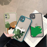 Lkblock Various Style Cat Phone Case For iPhone 16 15 13 12 11 14 Pro Max Mini 14 Plus shell SE2 8 7 Plus X XS XR Shockproof Back Covers