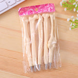 Lkblock 5Pcs/Set Funny Lifelike Bone Shape Ballpoint Pen School Office Writing Supplies Gift Stationery