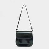 Lkblock Casual Patent Leather Saddle Bag Fashion Designer Crossbody Bags for Women Cover Phone Flap Brands Shoulder Bag Handbags