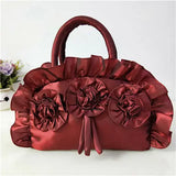 Lkblock Gothic Purple Y2k Hand Bag Women New Dark Lolita Soft Chic Handle Purse Female Vintage Flower Cute Mini Bag