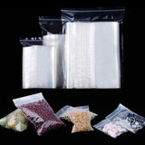 Lkblock Thicken Zipper Sealed Bags Clear Plastic Storage Bag for Small Jewelry Food Packing Reclosable Zippers Sealing Pouch