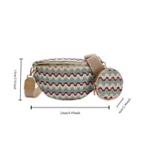 Lkblock New Trendy Fashionable Mother Child Chest Bag Personalized Stripe Ethnic Style Crossbody Bag High end Simple Versatile Waist Bag