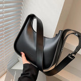 Lkblock Small Designer Women's Black Bag Simple Retro Crossbody Bags Luxury Pu Leather Female Handbags Pure Color Bucket Shoulder Bags