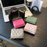 Lkblock New Fashion Cute Ladies Three Fold Small Wallets Leisure Travel Coin Purses Women PU Leather Multi Card Wallet