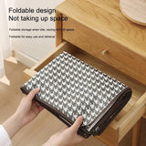 Lkblock 1pc Houndstooth Quilt Clothes Storage Bag Big Capacity Foldable Dustproof Toys Bags Moisture Dust Proof Proof Organizer