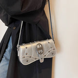 Lkblock Designer Underarm Shoulder Crossbody Bags for Women Handbags and Purses New Fashion Saddle Ladies Messenger Bags