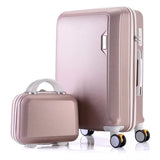 Lkblock ABS+PC luggage set travel suitcase on wheels Trolley luggage carry on cabin suitcase Women bag Rolling luggage spinner wheel