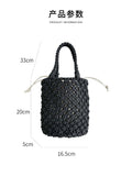 Lkblock Luxury Designer Handbag Woven Cute Casual Versatile Solid Color Small Women Bag Crochet High Quality New 2024 Fashion Clutch