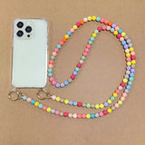 Lkblock DIY Luxury Pearl Chain Crossbody Strap Shockproof Acrylic Lanyard Phone Case for iPhone 14 13 12 PRO 15 Pro Max X XS 12 MINI