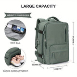 Lkblock - Carry On Backpack, Large Travel Backpack For Women Men Airline Approved Hiking Backpack Waterproof Business Laptop Daypack