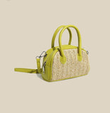 Lkblock Summer Beach Plaited Straw Bags Eco Friendly Handwoven Casual Totes Top Handle Handbag Simple Design Crossbody Bags