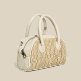 Lkblock Summer Beach Plaited Straw Bags Eco Friendly Handwoven Casual Totes Top Handle Handbag Simple Design Crossbody Bags