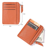 Lkblock Men Women Fashion Solid Color Credit Card ID Card Multi-slot Card Holder Casual PU Leather Mini Coin Purse Wallet Case Pocket