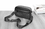 Lkblock Fashion Black Crossbody Messenger Men Bag Versatile Plaid Men Shoulder Crossbody Bag For Male Classic Leather Man Sling Bags