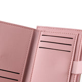 Lkblock Men Women Fashion Solid Color Credit Card ID Card Multi-slot Card Holder Casual PU Leather Mini Coin Purse Wallet Case Pocket