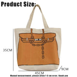 Lkblock Original Design Fashion Printing Large Capacity Handbag Classic Style Ladies Shopping Bag Casual Simple Women's Tote