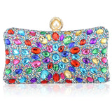 Lkblock New Shoudler Square Shape Women Evening Bag Diamond With Crystal Day Clutch Lady Wallet Party Banquet  Wedding Pouch Purse