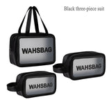 Lkblock Storage Toiletry Organize Waterproof PVC Travel Cosmetic Portable Bag Transparent Zipper Makeup storage bag Case Female Wash Kit