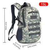 Lkblock Outdoor Tactical Backpack Military Rucksacks Men 15L 20L Waterproof Sport Travel Backpacks Camping Mochila Fishing Hunting Bags